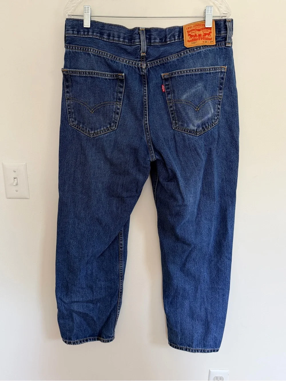 Levi’s 550 Relaxed Fit Men’s Jeans W34 L29 Blue Denim Tapered Leg Classic